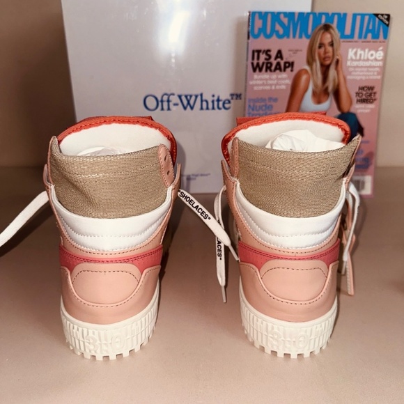OFF-WHITE Pink & Beige 3.0 Off Court Sneakers - Picture 6 of 8